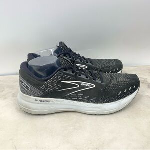 BROOKS Glycerin 20 Sneakers Men Size 12.5 Shoes Running Black White Mesh